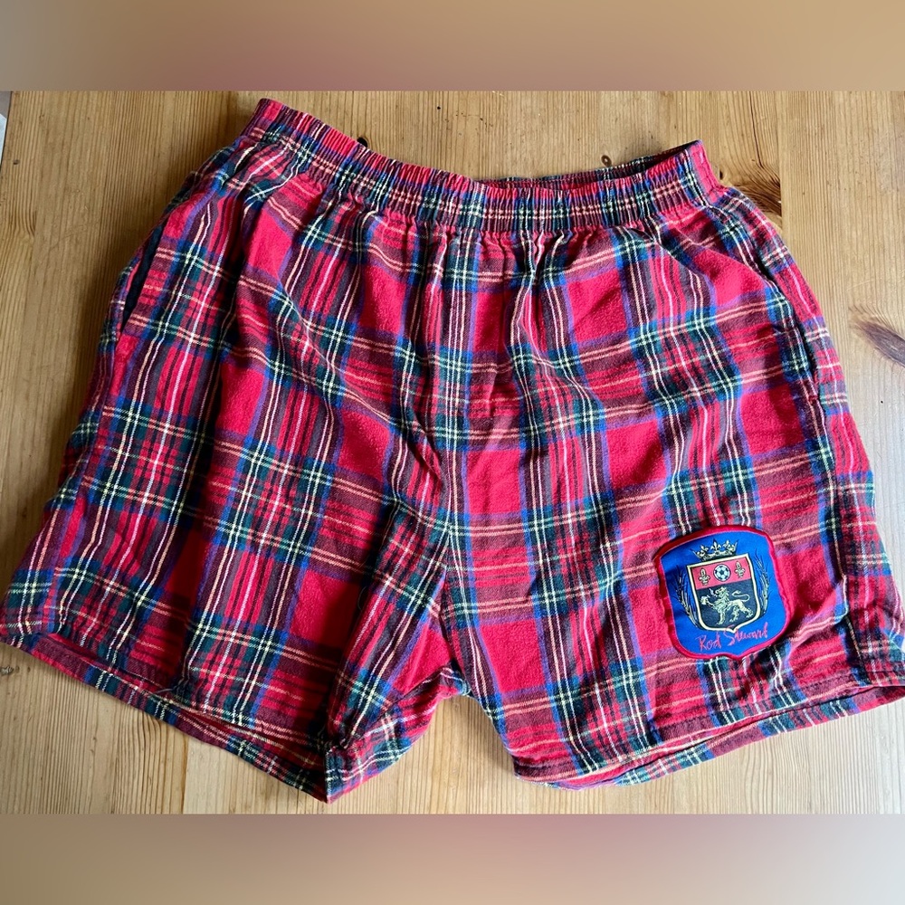 Vintage Rod Stewart Royal Flannel Shorts